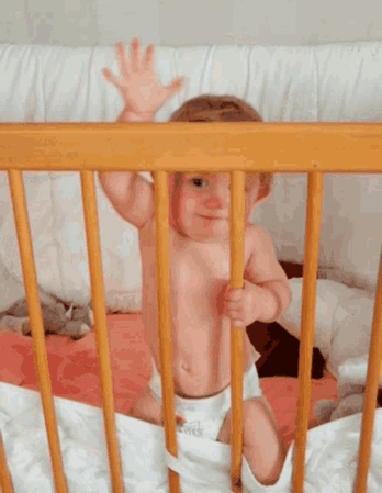 Baby Standing Crib Sleep Training